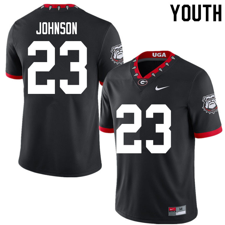 2020 Youth #23 Jaylen Johnson Georgia Bulldogs Mascot 100th Anniversary College Football Jerseys Sal
